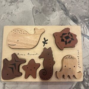 Wooden Ocean Animals Puzzle